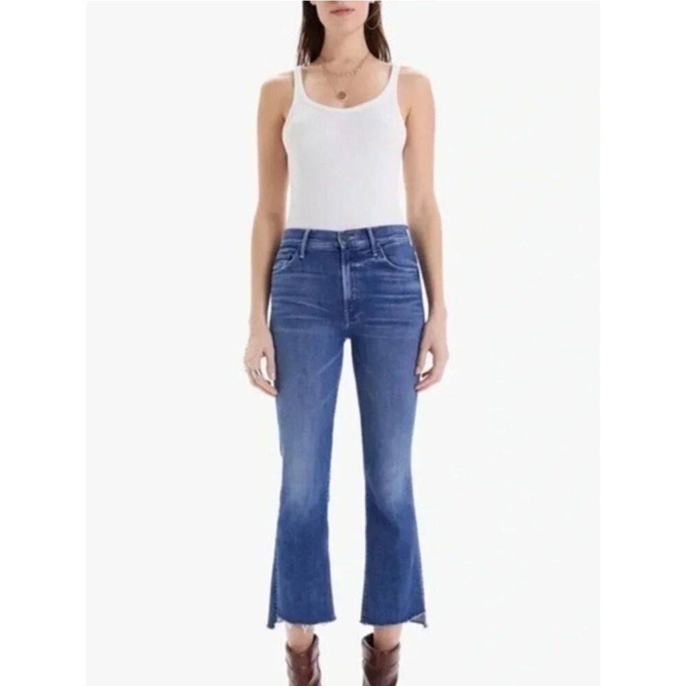 Mother The Insider Ankle Crop Step Fray Jean Wish Upon A Star Womens 27